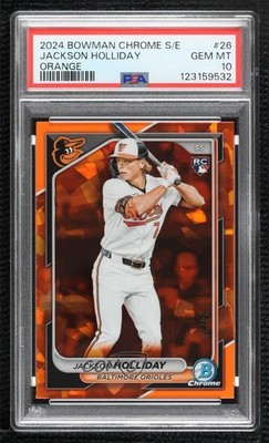 2024 Bowman Chrome Sapphire Orange 24/25 Jackson Holliday PSA 10 Rookie RC 0wl1