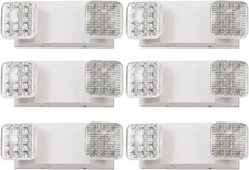 TANLUX 6-Pack Commercial LED Emergency Lights w/ Battery Backup, UL, 120–277V