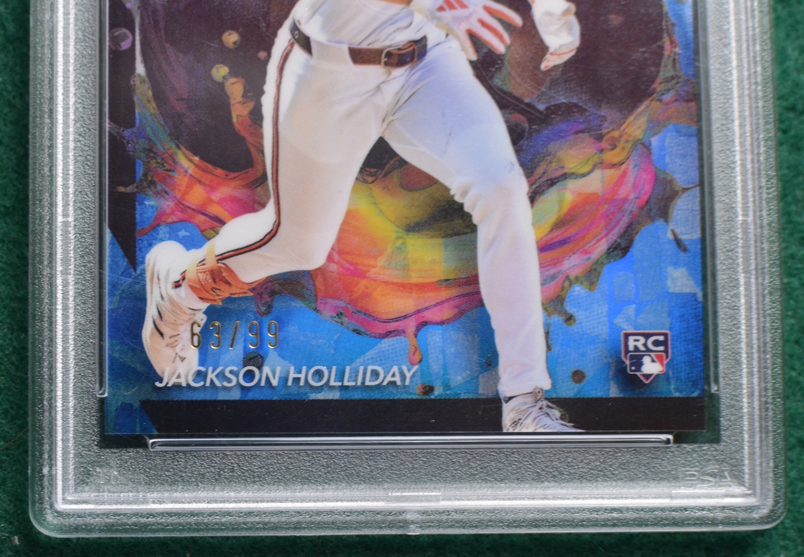 Jackson Holliday rookie card PSA 10 Gem Mint 2024 Finest Blue Refractor RC SP #d view 3
