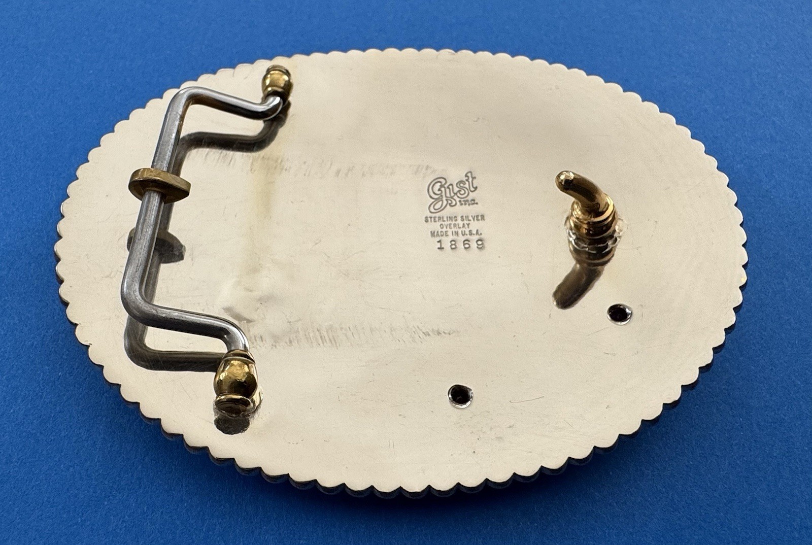 Vintage Rare Gist Sterling Silver OL 1990 NFR Rodeo Las Vegas Trophy Belt Buckle