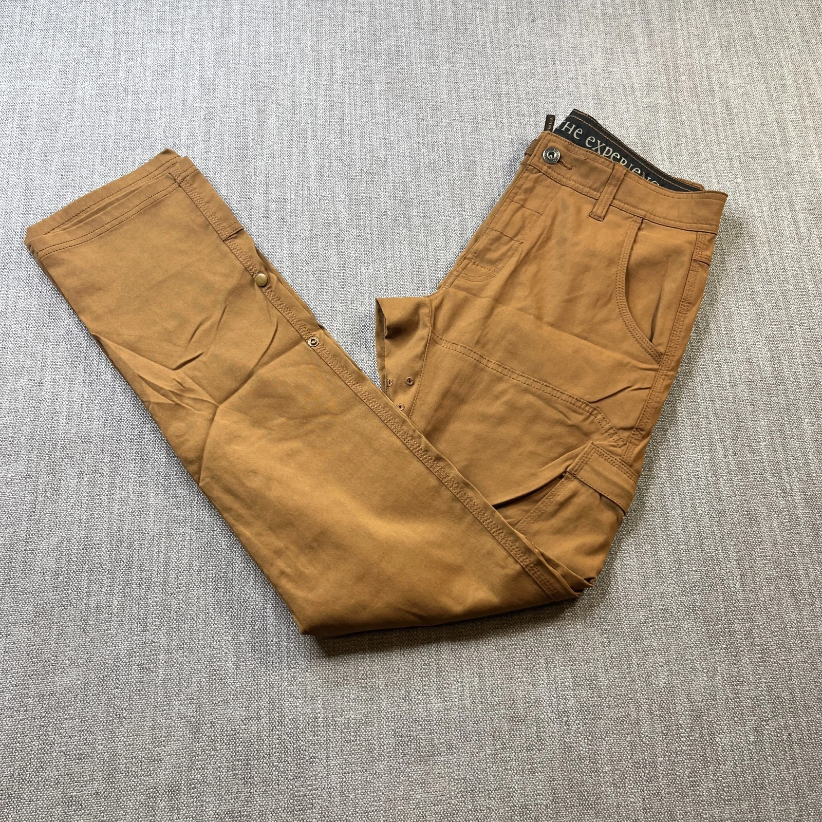 PrAna Stretch Zion Pants Men 30 x 34 Brown Straight Fit Convertible Outdoor Hike
