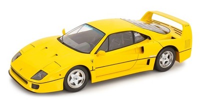 KK Scale 1:12 FERRARI F40 YELLOW 1987 Diecast Model - KKDC120252