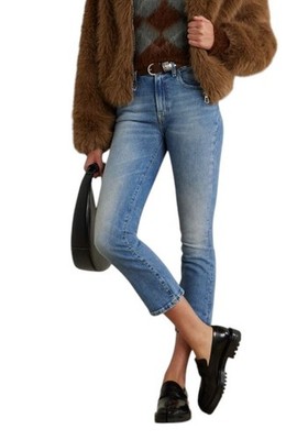 R13 Kick Damen Jeans 26 Jasper Stretch Bootcut Knöchellang Wasch Denim RRP695