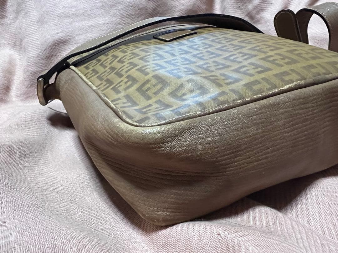FENDI Zucca pattern box shoulder bag in PVC and leather DDP USA Shipping 2448 thumbnail 9