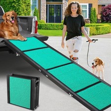 Dog Ramp for Car 71" x 20" Folding SUV Dog Ramps W/ Non-Slip Rug Surface