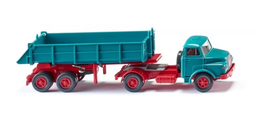 Camión volquete trasero Wiking 067702 calibre HO (MAN) azul/rojo | Zustand: New