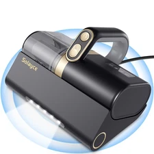 Solayce Anti-Mite Bed Vacuum Cleaner 16Kpa,500W Double Cup,UV Light Handheld