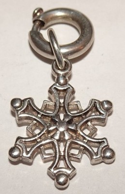 Tiffany & Company Co. Sterlingsilber Schneeflocke Charm mit echtem Verschluss