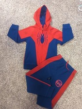 Marvel Spiderman 2 Piece Set, Zip Up Hoodie and Joggers Kids Sz 7/8