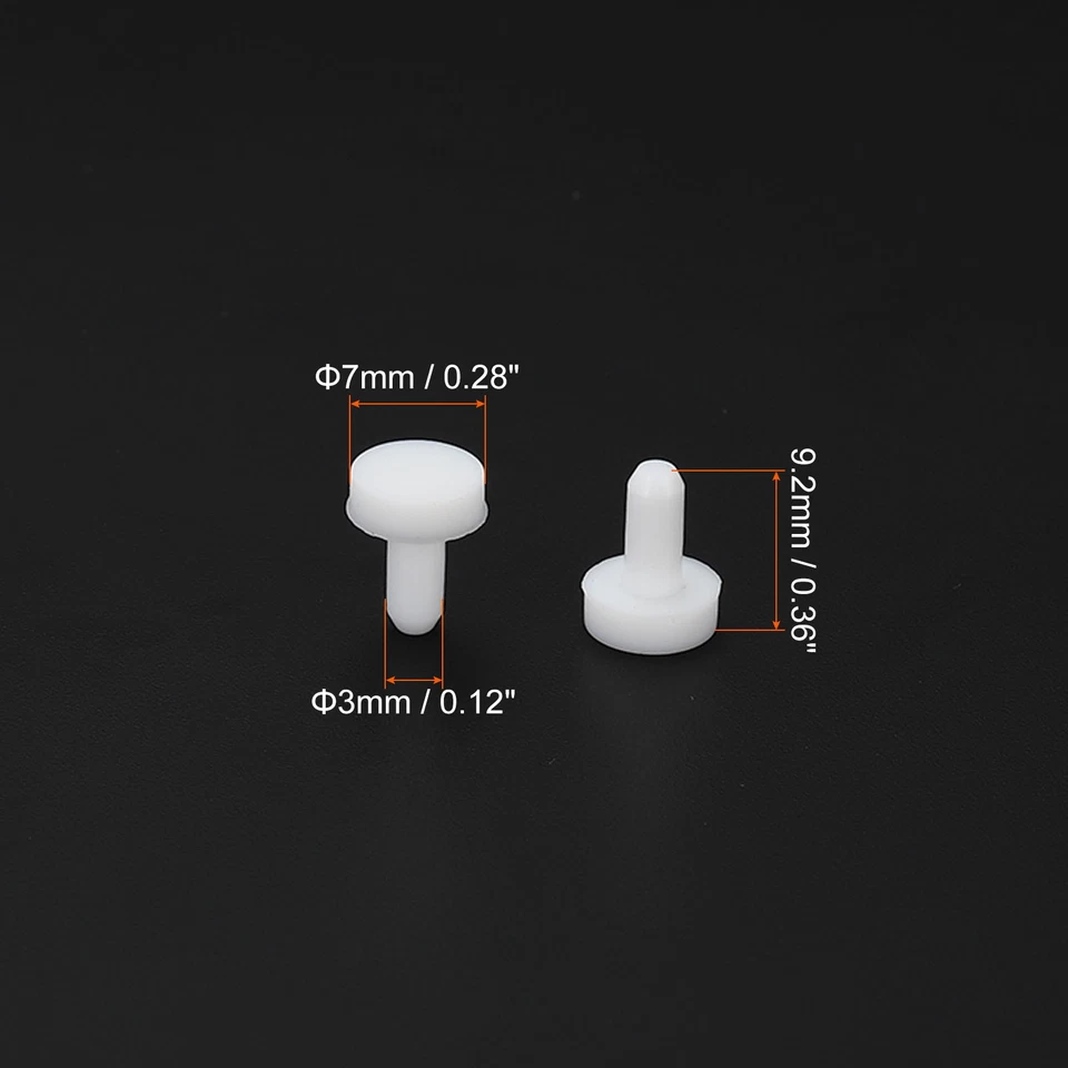 Tapón flexible suave tapón sólido de goma de silicona 15 piezas para agujero de 2,8-3 mm blanco Foto 2 de 4