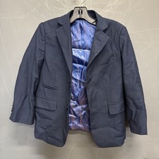 Boys Isaac Mizrahi Blue Blazer Suit Jacket Padded Shoulders Size 5