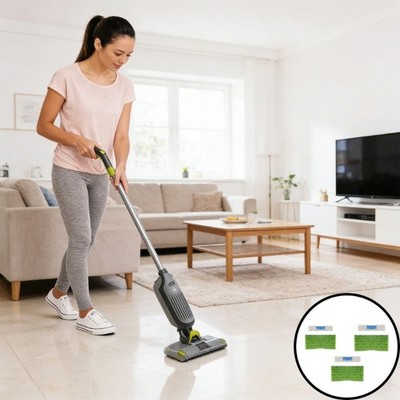 3Pcs Universal Microfiber for Hard Floor Surfaces Includes Dust Box