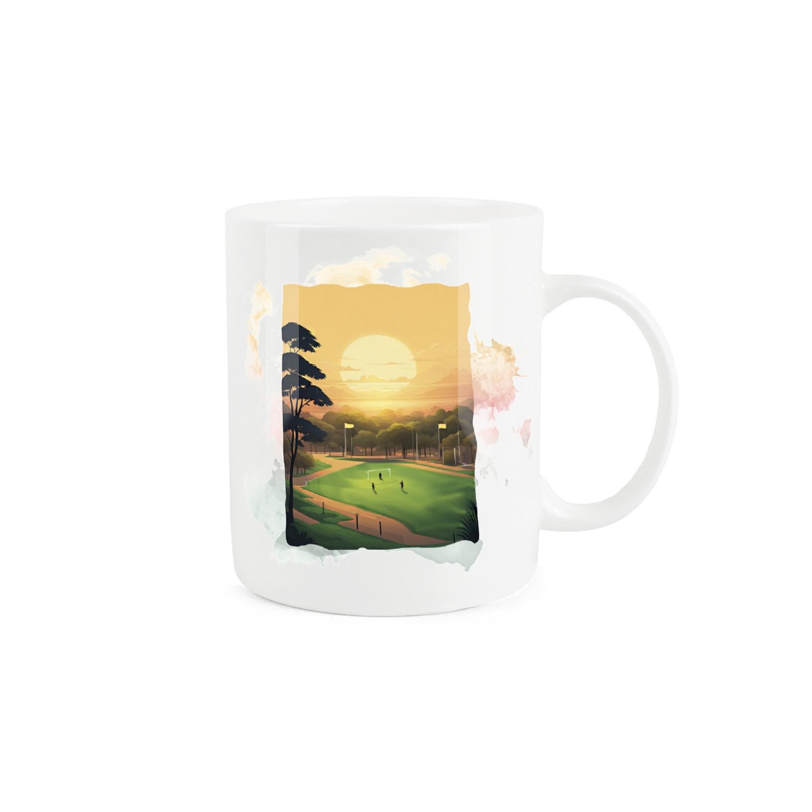Bone China Sports Landscapes Mug - Football Themed Cup Gift