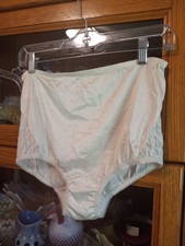 USA New Old Stock Vintage Panties Briefs Ivory Nylon Lace Side Panty 5 13 Waist