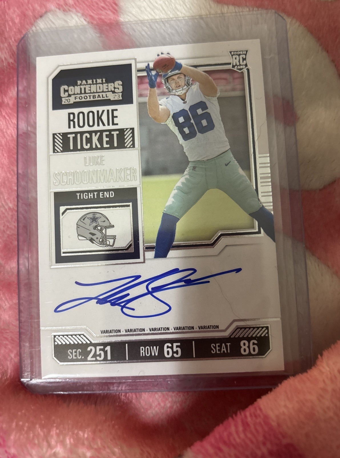 Luke Schoonmaker RC: 2023 Panini Contenders ROOKIE TICKET AUTO Card#123