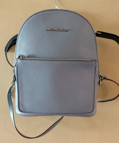 Michael Kors ADINA Pebbled Leather Pale Blue  Medium Backpack, School Travel Bag