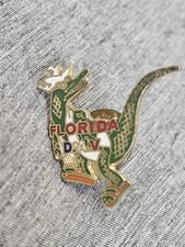 Florida DAV Disabled American Veterans Gator Alligator Enamel Lapel Pin Badge