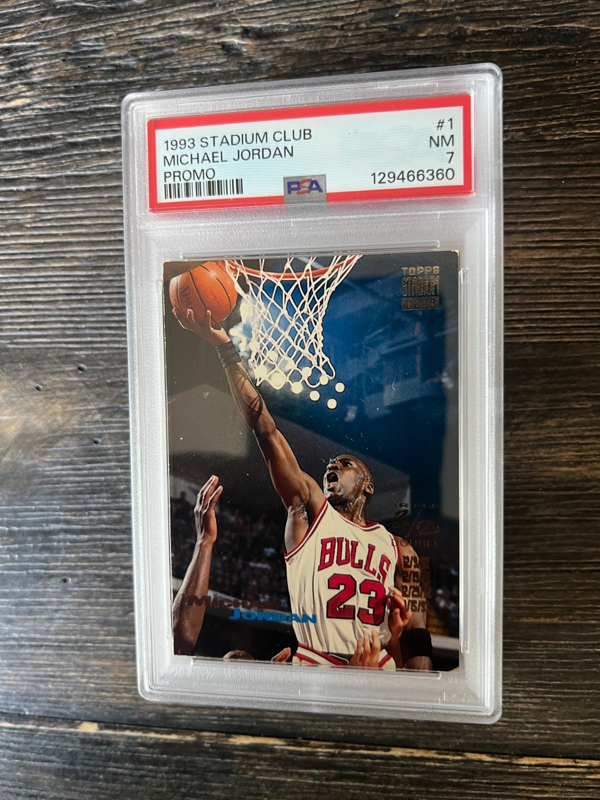 1993 stadium club michael jordon promo #1. psa 7