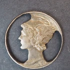 1945 ** MERCURY HEAD CUT OUT SILVER DIME- FREE SHIPPING! C3823