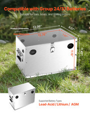 Vevor Battery Box Group 2431 Trolling Motor Battery Box Marine Batteries Case Vevor Battery Box Group 2431 Trolling Motor Battery Box Marine Batteries Case