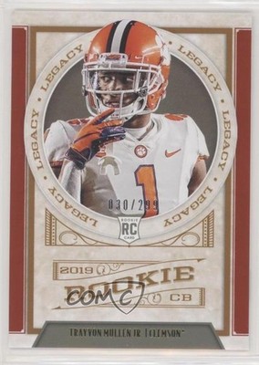 2019 Panini Legacy Rookies Red 30/299 Trayvon Mullen Jr #197 Rookie RC 0c2