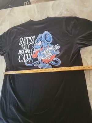RATS They Jacked My Cat  T Shirt XL ...RAT FINK...side Acton Apparel 