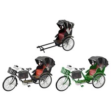 Alloy Rickshaw Model Creative Souvenir Sturdy Tricycle Craft Collectible Metal