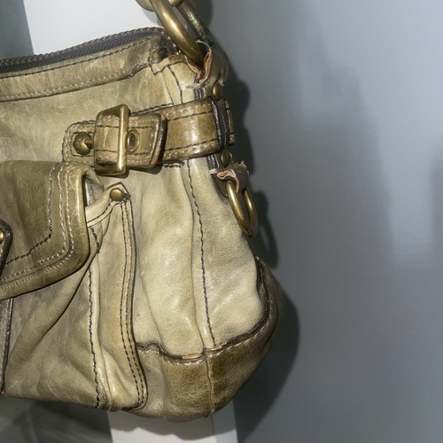 COACH Vintage 65th Anniversary Legacy shoulder bag Y2K in Olive Distressed - Picture 6 of 21