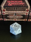 Dungeons & Dragons Fizban's Fortune 25mm Solid Metal White Dragon D20 - D&D