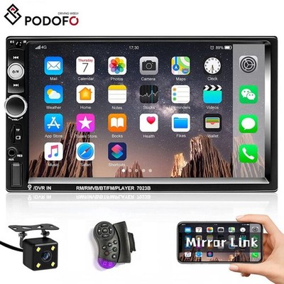 7 Zoll Doppel 2Din Autoradio Stereo Bluetooth USB TF FM AUX MP5 Player + Kamera