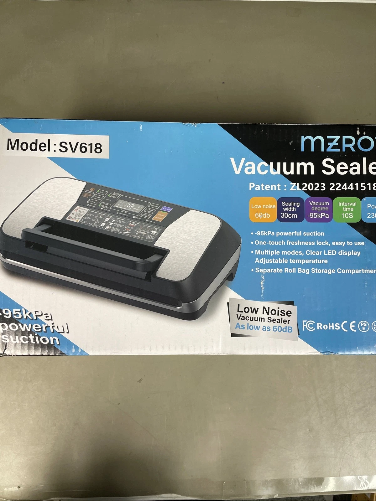 95kpa Vacuum Sealer Machine Black