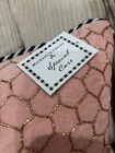 Mackenzie Childs Queen Bee PINK square beaded throw pillow 18" NEW with tags! — photo 3