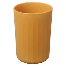 1 Pcs Simple Toothbrush Cup 2.8 x 2.8 x 3.9" Bathroom Tumbler Yellow