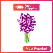 KaBloom-10 Purple orchid Bouquet,Flowers for Valentine, Mother's Day