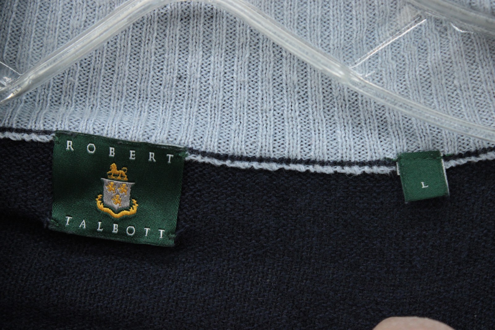 Robert Talbott Button Neck Knit Sweater Men's Lar… - image 5