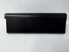 FURLA Black Hard Eyeglasses Sunglasses Case Logo Since 1927 Italy