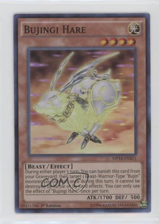 Bujingi Hare MP14-EN211 YuGiOh 2014 Mega-Tin Mega Pack trading card — raw and PSA graded price guide