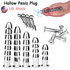 Hollow Penis Plugs Stainless Steel Penis Dilator Metal Cock Plug Sex Toy for Men