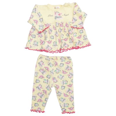 Baby by Kappahl, Pyjama, Größe: 68, Baumwolle, Gelb/Pink/Mehrfarbig, Blumen #v1B