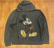 Disney Parks Mickey Mouse Zip Up Hoodie Sweatshirt XL Big Print