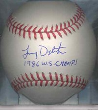 Lenny Dykstra 86 WS CHAMPS New York Mets OML Autographed Signed Baseball COA