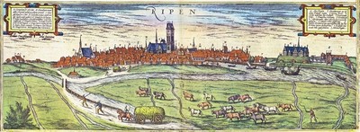 Reproduktion alter Plan von Ribe 1598