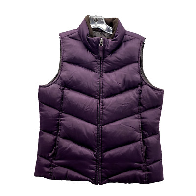 Eddie Bauer Goose Down Puffer Vest Women's Small Petite Quilted Outdoor Gorpcore
