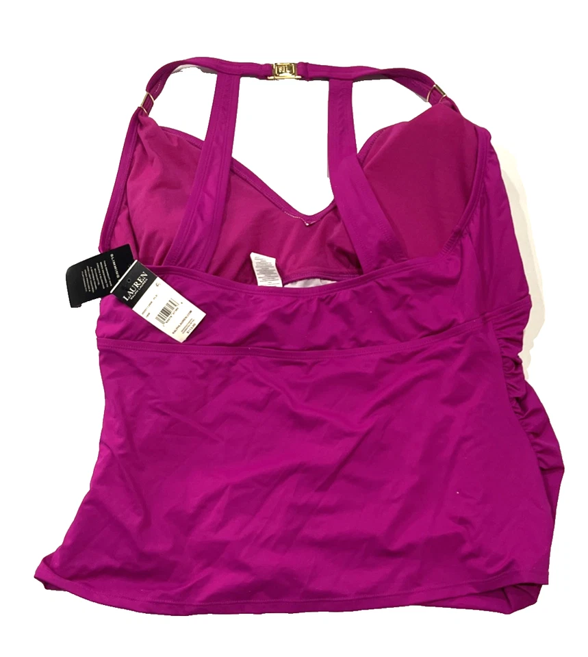 Ralph Lauren Mujer Halter Plumeria Tankini Top - Talla grande 18W - Venta al por menor $110 Foto 4 de 4