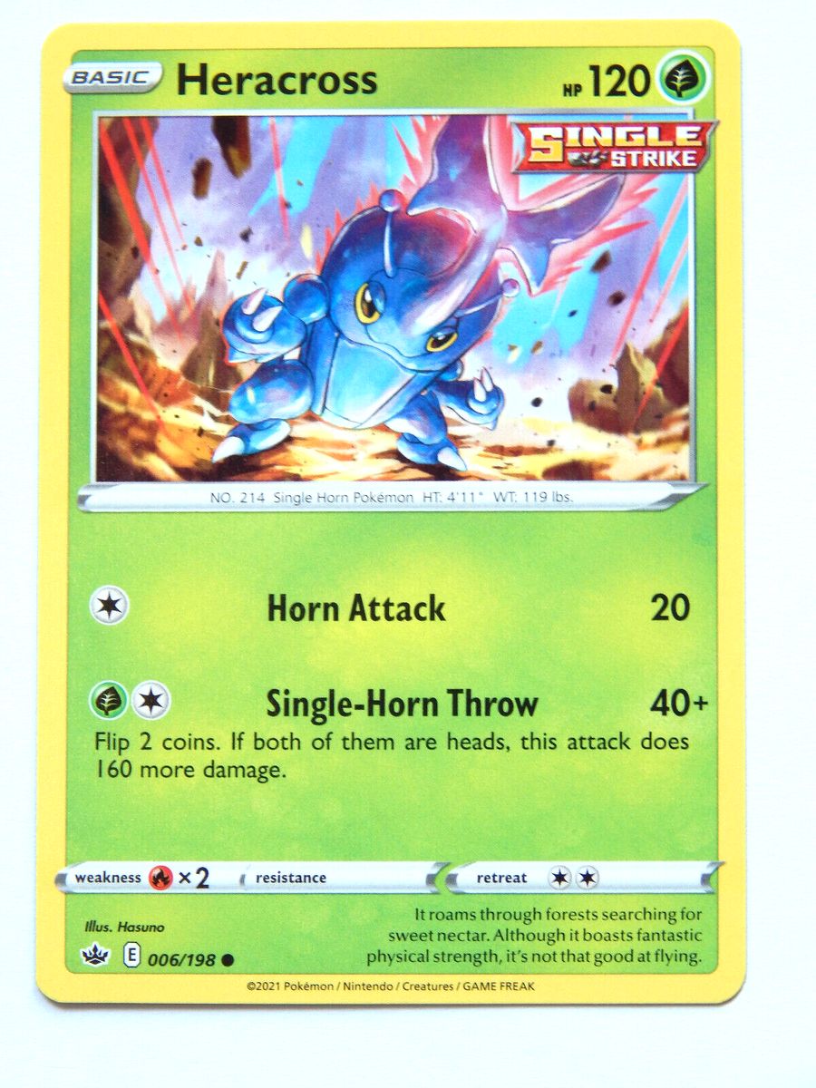 Heracross 006/198 (NM, Pokemon Card, Chilling Reign, 2021, Grass