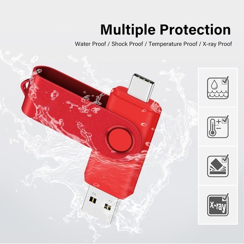 Dual Drive USB Flash Drive 8GB 16GB OTG U Disk Type C Memory Stick - Afbeelding 3 van 12
