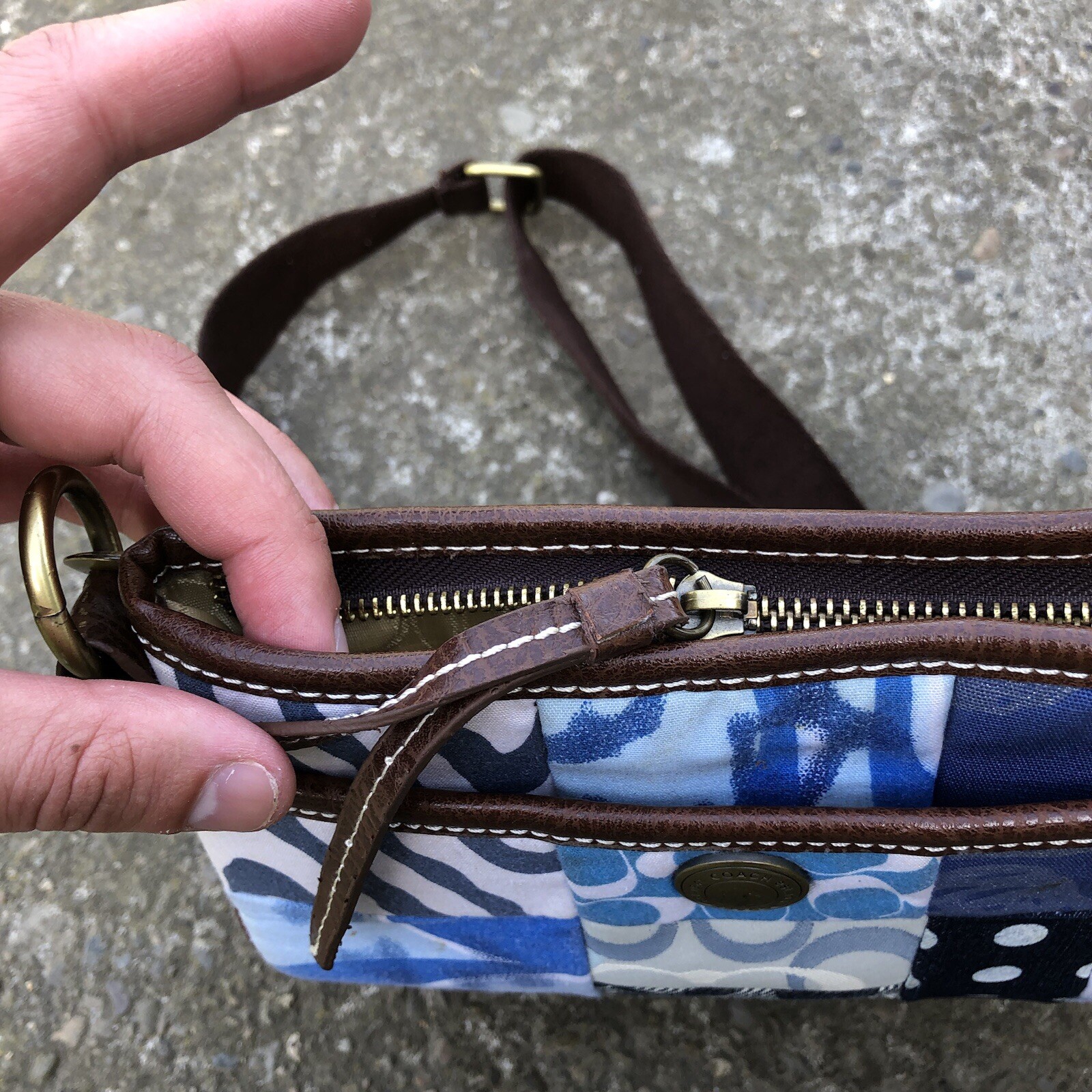 Coach Multicolor Blue Patchwork Style Crossbody B… - image 6