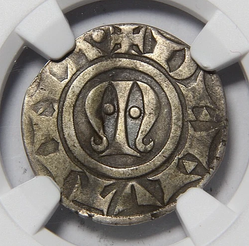 1226-93 Italy Modena Silver Grosso NGC VF Details Bent Scarce!