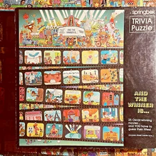 Vintage Springbok And The Winner Is… Oscar Movies 500 Pc Puzzle COMPLETE Answers