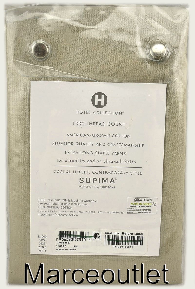 Hotel Collection 1000 Thread Count Supima Cotton STANDARD Pillowcases